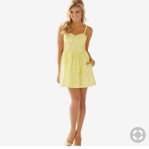 Lilly Pulitzer Christine dress yellow white print